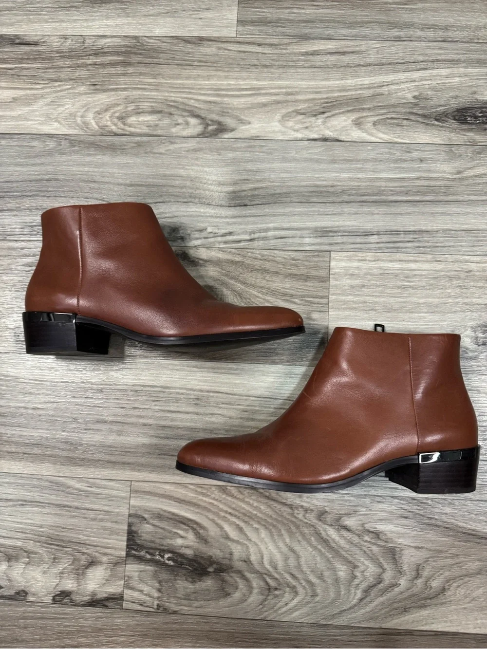Coach Montana Ankle Boots Brown Leather Pointed Toe Size 9B 39